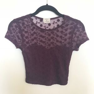 Urban Outfitters|  Purple Lace Bustier Crop Top